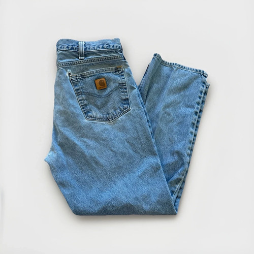 Carhartt Jeans Mens 38 x 32 B480 DVB Straight Traditional Fit Denim Workwear - Picture 1 of 9