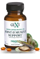 GLX3 Joint & Muscle Support Green Lipped Mussel Oil W/ Omega-3 Supplement 60Sgel