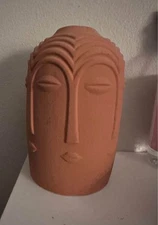 Abbott Collection 27-AZTEC-098 Medium Multi Face Vase, Terracotta