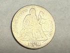 1891-O SEATED LIBERTY silver U.S. dime. AG-Good, graffiti #q1