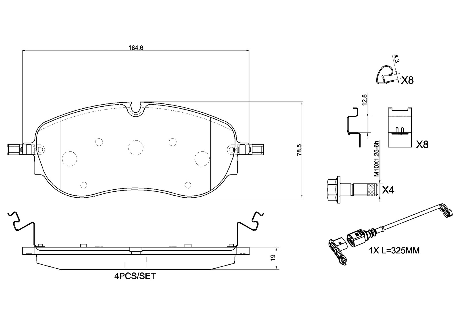 Front Brake Pad Set Fits Audi Q4 Skoda Enyaq iV VW ID. Buzz ID.4 ID.5 BREMBO - Image 12