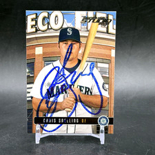 2003 Donruss Studio #72 Chris Snelling Rookie On Card Auto Seattle Mariners Card. rookie card picture