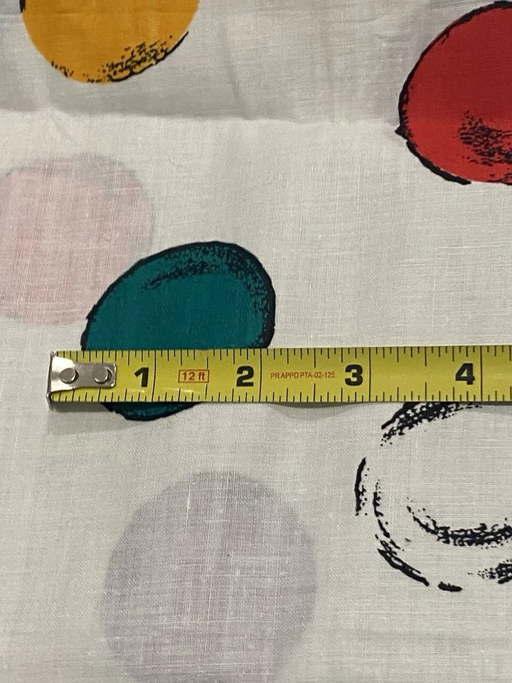 Polka Dot Fabric 33” x 58” W Novelty Cotton Sewing Quilt Multicolor - Image 4 of 4