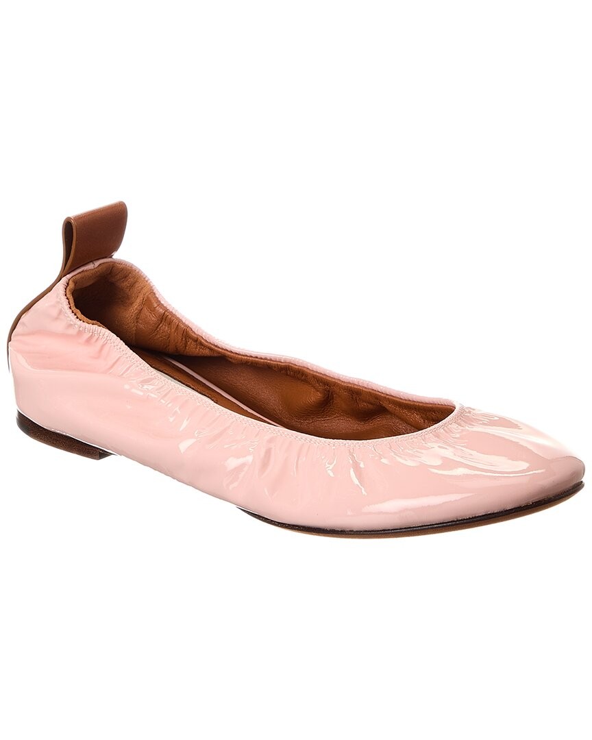 Lanvin Patent Ballerina Flat Womens Pink 35 38990₽