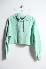 Primark Womens Crop Hoodie - Green - Size 14 16 f26