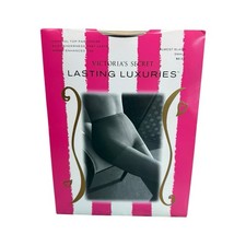 Victoria's Secret LASTING LUXURIES Sheer Control Top Pantyhose Sz S Almost Black