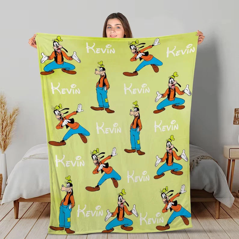 Personalized Disney A Goofy Disneyland Fleece Blanket