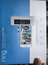 Ring Video Doorbell Pro Wi-Fi Camera Silver Satin Nickel Open Box Kit
