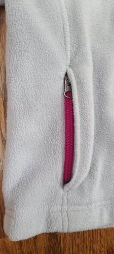 Columbia Fleece Zip Jacket Gray Girls Size XS (6/6X) Fall Winter Kids - Picture 7 of 13