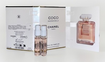 2 X Chanel Coco Mademoiselle Women's 1.5ml Sample Eau de Parfum