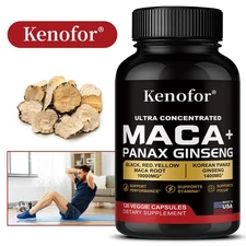 Maca Root Capsules 10000mg-30/60/120 Pills-Red, Yellow,Black Maca Supplements