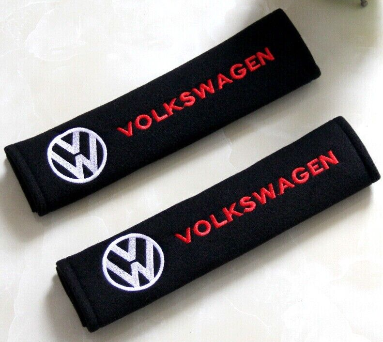 Vintage VW Embroidered Seat Belt Pads, High Quality 2 pcs T5, T4 Camper