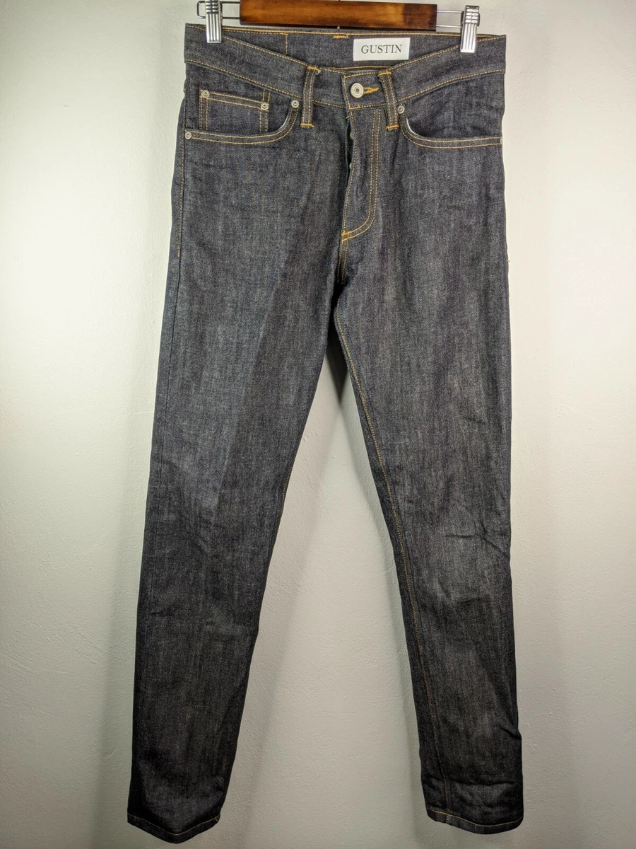 Gustin 116699 Selvedge Button Fly Jeans Slim Fit Raw Finish Mens