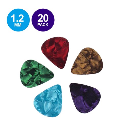 20x Multicolor Celluloid Acoustic Electric Guitar Picks Plectrums - Picture 15 of 16