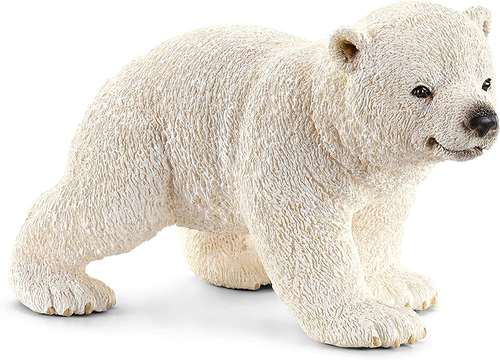 Schleich SC14708 Polar Bear Cub Walking Figurine, White - Picture 8 of 12
