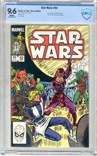 Star Wars   #82   CBCS   9.6   NM+  White pgs  4/84 Admiral Ackbar, Plif, Rik Du