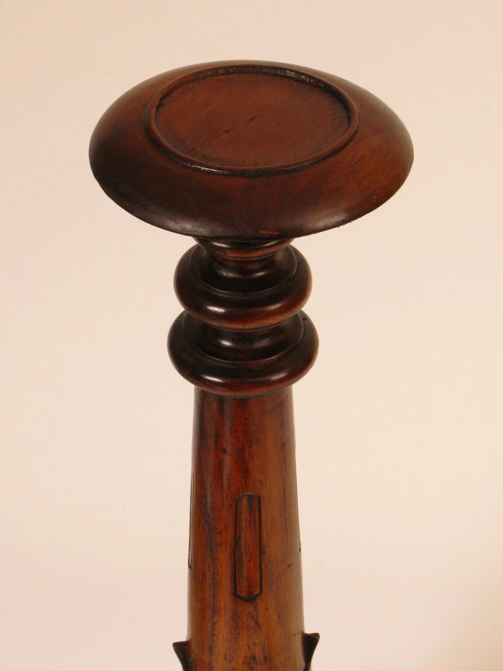 ANTIQUE CARVED WOOD CHINESE ? ROSEWOOD PEDESTAL PLANT OR CENSOR SCULPTURE STAND - Image 3 of 4