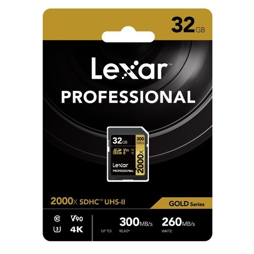 4PCS Lexar Professional 2000X SDHC/SDXC UHS-II SD Card 32G Rransfer Speed 300MB - Picture 2 of 2
