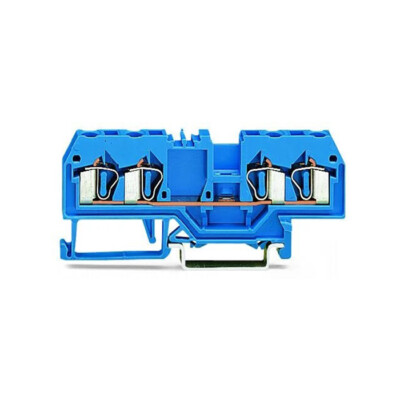 10pcs WAGO 280-834 4-Conductor Through Terminal Block 2.5 mm2 20A Blue New Kd