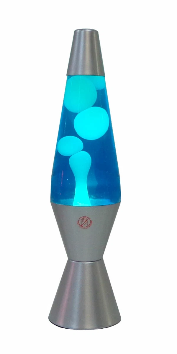 NEW Motion Lava Lamp 37cm Silver Base Blue White RM KM802H Party