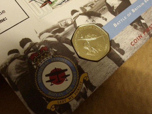 50p MÜNZHÜLLE = SCHLACHT UM BRITAIN 60TH ANNIV = GUERNSEY COIN / SIGNIERT J JOHNSON - Bild 10 von 10