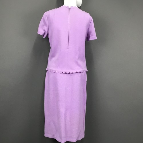 Vintage Wool Suit Skirt Set Size 12 Runs Small Early 60's Butte Knits Jackie O - Picture 5 of 13