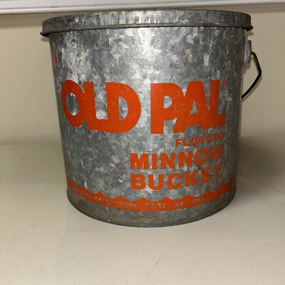 Woodstream Old Pal Floating Minnow Bucket, 24G10, Galvanized ~ Very Solid