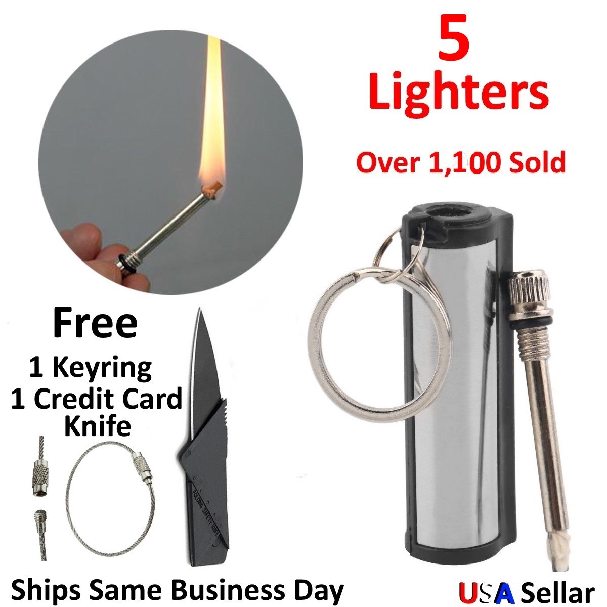 Striker Match Lighter Permanent Fire Starter Emergency Waterproof