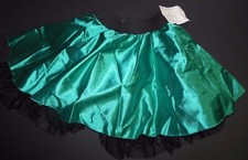 NWOT Satinette skirt Jade Small child attached petticoat 50's style elastic wst