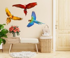3D Red Winged Macaw 766NA Animal Wallpaper Mural Poster Wall Stickers Decal Zoe