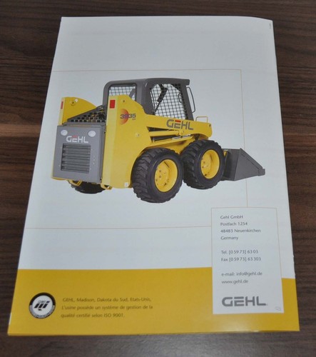 Folleto de especificaciones de cargadora compacta compacta Gehl SL FR - Imagen 7 de 7