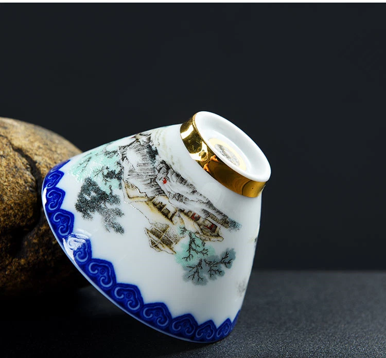 Juego de té chino de kungfu taza de té de porcelana taza de té china tazas de té Jingdezhen Foto 2 de 4