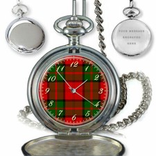 DUNBAR SCOTTISH CLAN TARTAN POCKET WATCH BIRTHDAY BEST GIFT BOX ENGRAVING