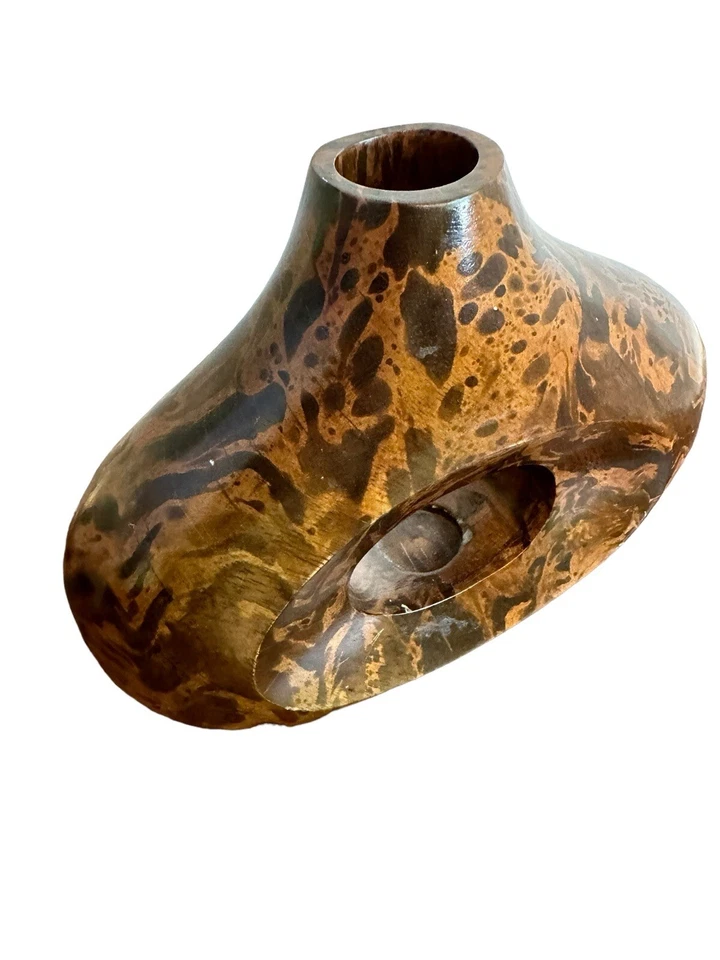 MCM Mango Madera Naturaleza Ventana Jarrón Candelabro Votivo Caprichoso Regalo Único Foto 4 de 4