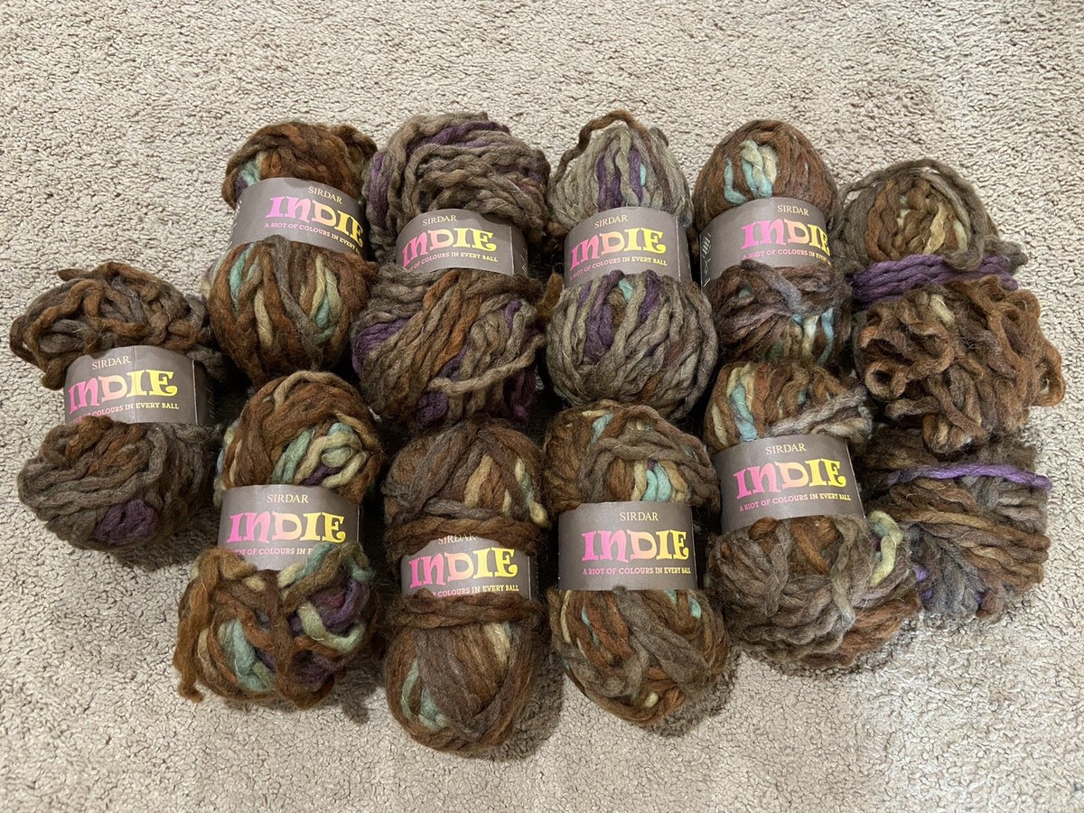 その他 job Sirdar Indie Yarn Lot Wool/Acrylic 47 yds 50g multicolor Green
