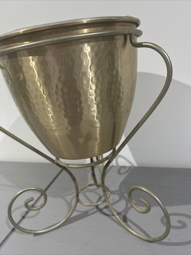 Mid Century Modern Brass Atomic Cone Bullet Planter Vase Drainage Plug - Picture 6 of 17
