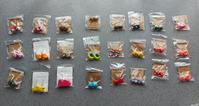 Lustige niedliche 3D Harz hängende Tropfen Ohrringe Ohrhaken Schmuck Geschenkset - siehe Liste