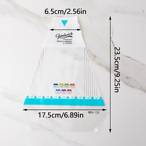 100 Pieces Of Sandwich Wrappers Special Disposable Easy To Tear Transparent Tria - Photo 3/19