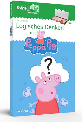 LÜK MiniLÜK Set Buch und Kontrollgerät Logisches Denken Peppa ab 4 Jahren 244820