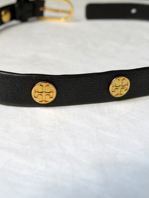Tory Burch Black Leather Bracelet with Gold Buckle s-l1200.jpg main image 2