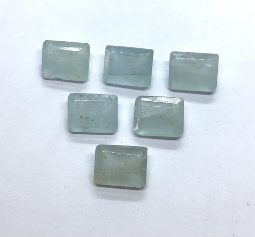 Piedra preciosa suelta natural AA facetada corte rectángulo/octágono aguamarina para joyería - Imagen 14 de 21