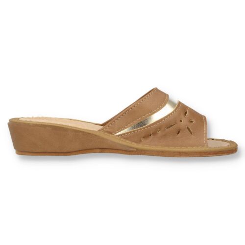 Damen Pantoletten mit Keilabsatz Hausschuhe Open-Toe Gr. 36-41 filsko Opatija - Bild 4 von 28