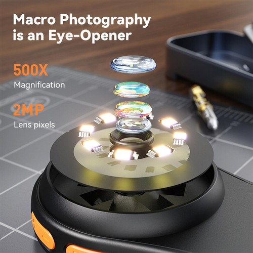 2.0 inch IPS 1080P 500X Digital Video Coin Microscope with Magnifying Glass L7C2 - 第 11/12 張圖片