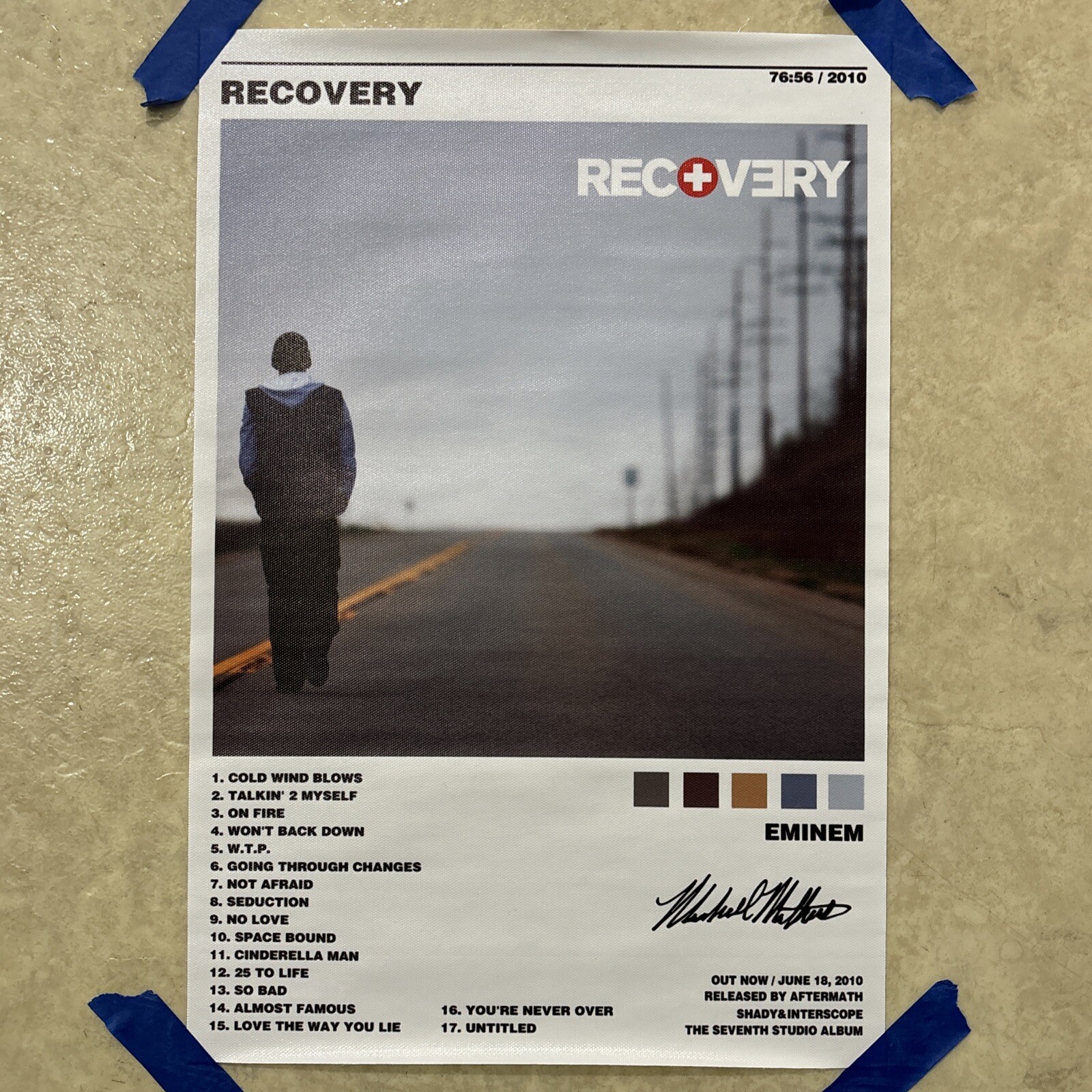 Eminem - Recovery Album ✅ Hip Hop Rap Music ✅ Poster Wall Art Print Decor ✅12x18