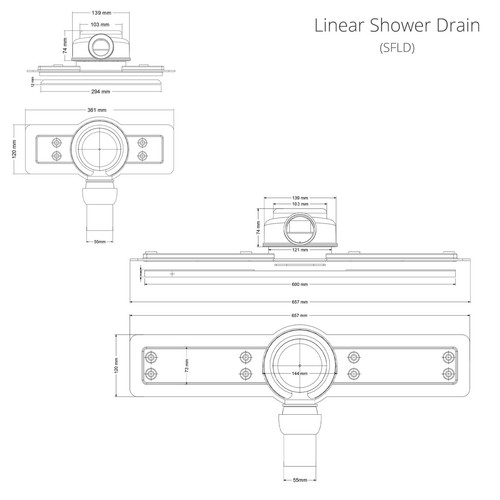 Wetroom Kit Walk in Wetroom Shower Tray Former with Drain including Linear - Picture 5 of 18