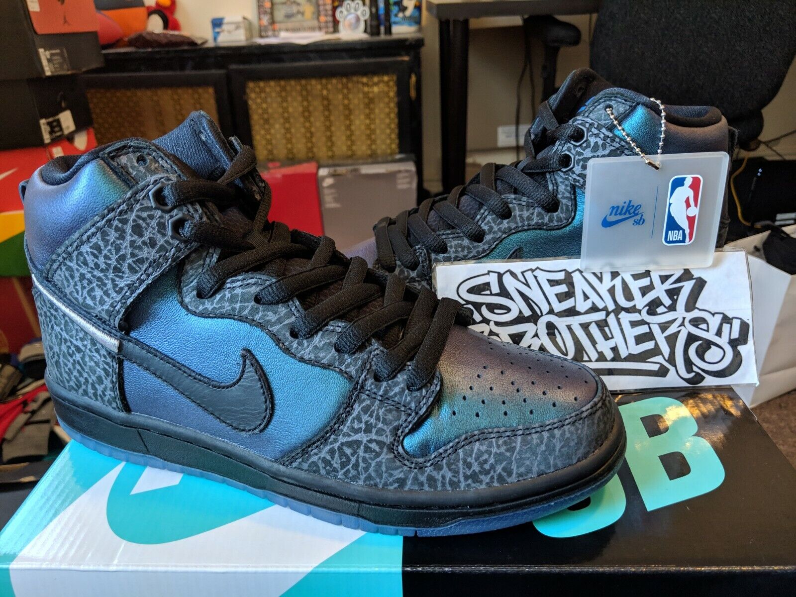 nike sb dunk high black sheep hornet