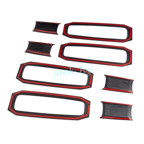 Door Handle Surrounds Trims Style For 2019+ Ram 1500 Chrome/Black/Carbon Fiber - Picture 7 of 10
