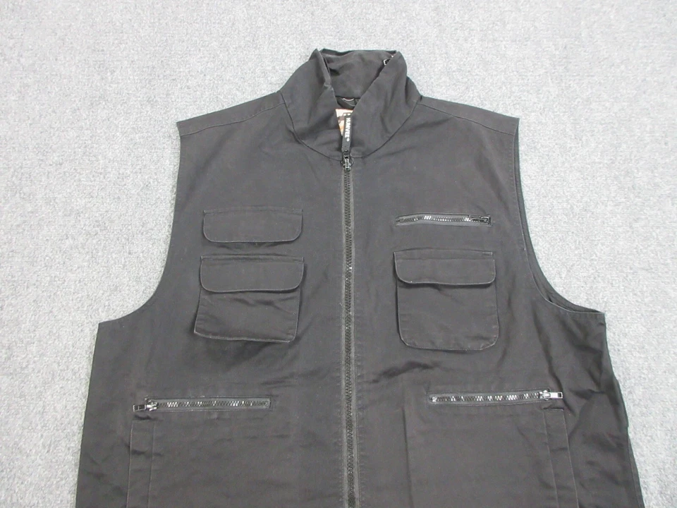 Chaleco Humvee Para Hombres 2XL XXL Negro Utilitario Táctico Campo Carga Bolsillo Safari Foto 3 de 4