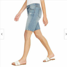 BUFFALO WOMEN'S DISTRESSED BERMUDA SHORTS CHAOS BLUE 14/34 NWT