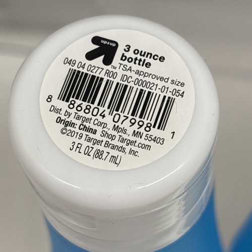 9 INSGESAMT NEU UP & UP 3 UNZEN Reiseflaschen TSA GENEHMIGT ENTHÄLT 3 VON EA FARBE B41 - Bild 3 von 6